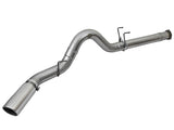 aFe LARGE BORE HD 5in 409-SS DPF-Back Exhaust w/Polished Tip 2017 Ford Diesel Trucks V8 6.7L (td) 49-43090-P