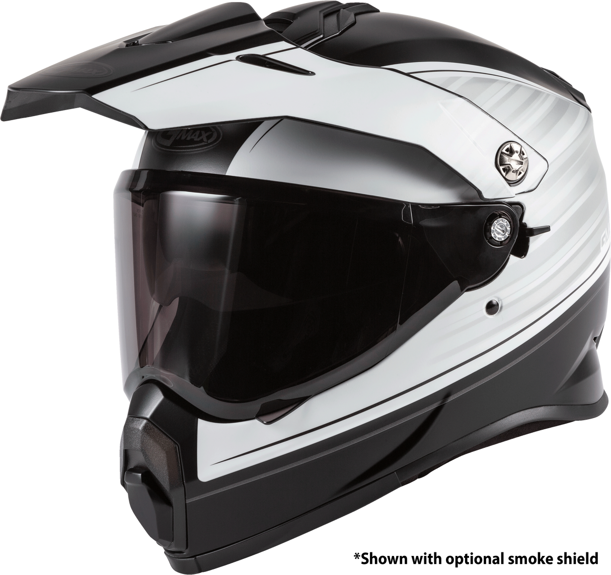 GMAX At-21 Adventure Raley Helmet Matte Black/White Lg G1211076