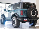 AWE Tuning 2021+ Ford Bronco 0FG Einzelauspuff mit Heckausgang, mit diamantschwarzer Spitze und Bash Guard 3015-23789