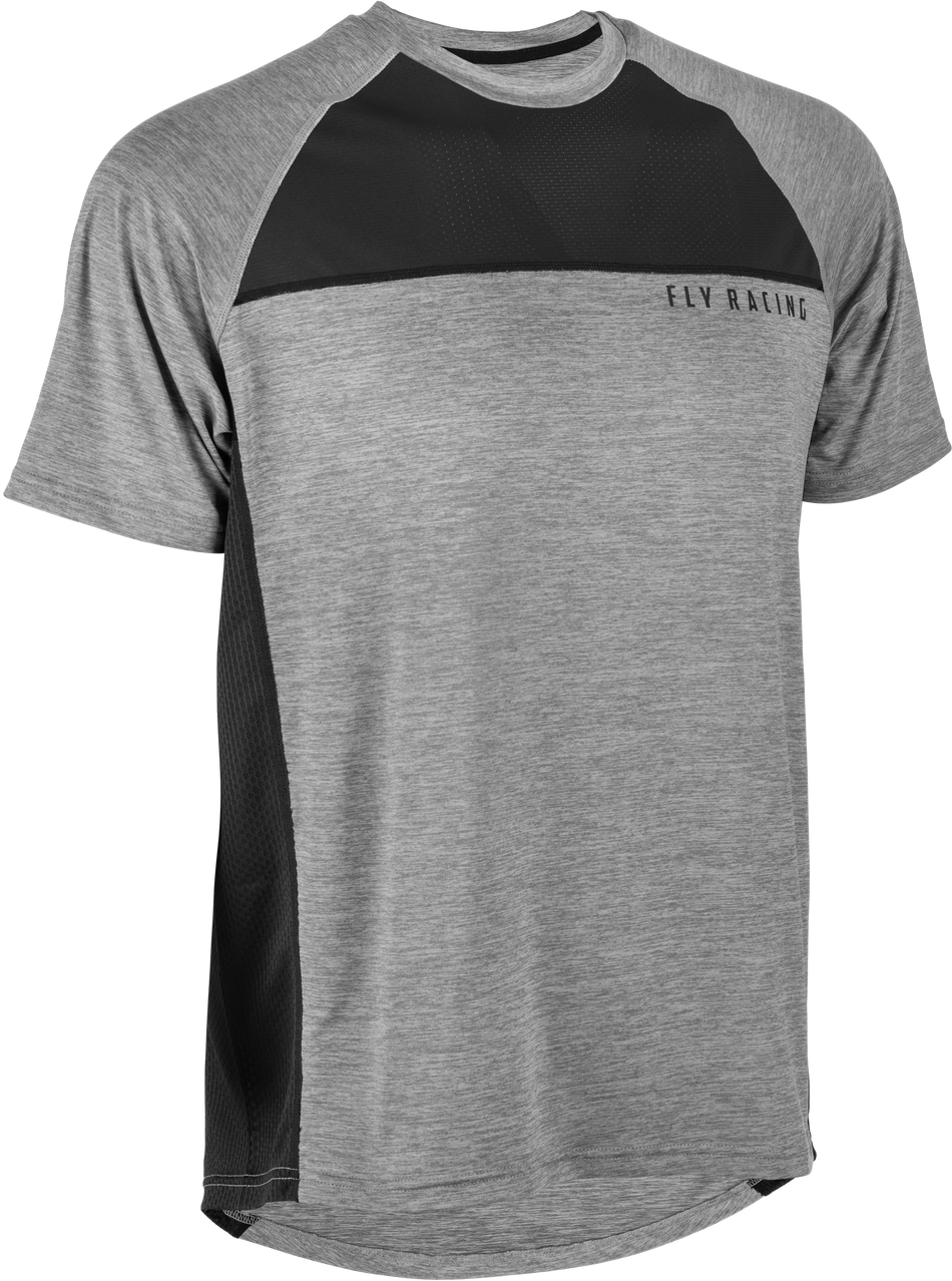 FLY RACING Super D Jersey Grey Heather Lg 352-8106L