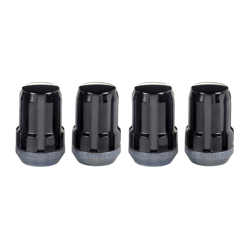 McGard SplineDrive Lug Nut (Cone Seat) M12X1.25 / 1.24in. Length (4-Pack) - Black (Req. Tool) 65354BK