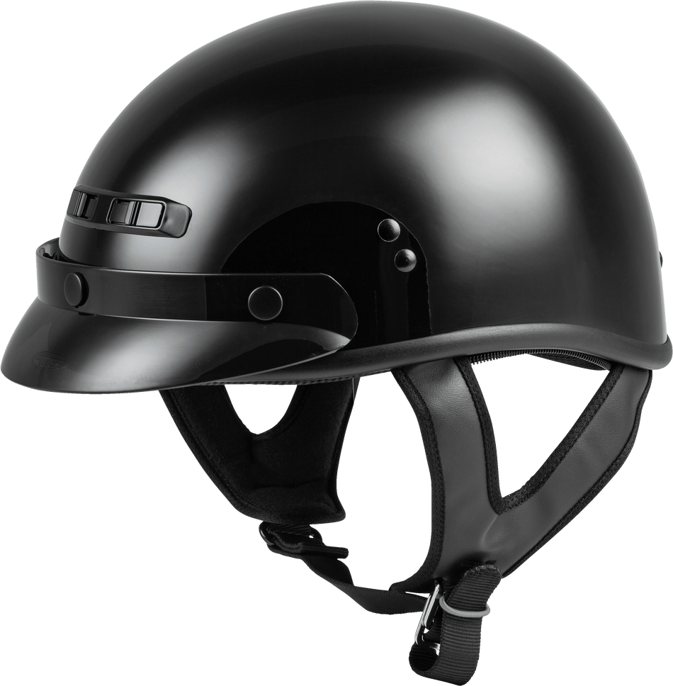 GMAX Gm-35 Half Helmet Full Dressed Black Lg G1235026