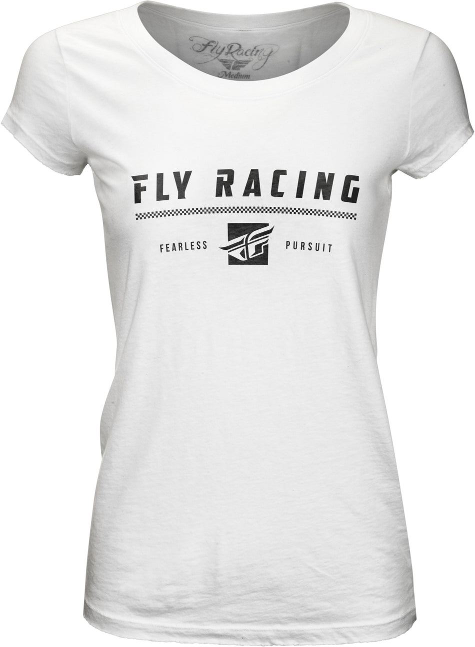 FLY RACING Fly Women's Pursuit Vintage Tee White 2x 356-04342X