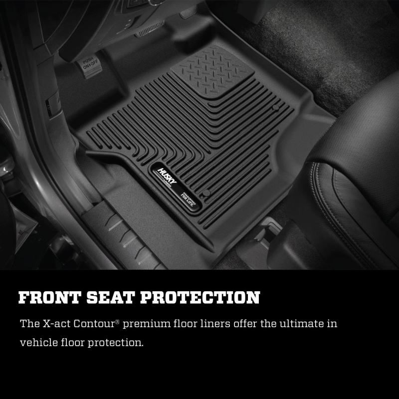 Husky Liners 11-12 Ford F250/F350/F450 Series Reg/Super/Crew Cab X-Act Contour Black Floor Liners 53301