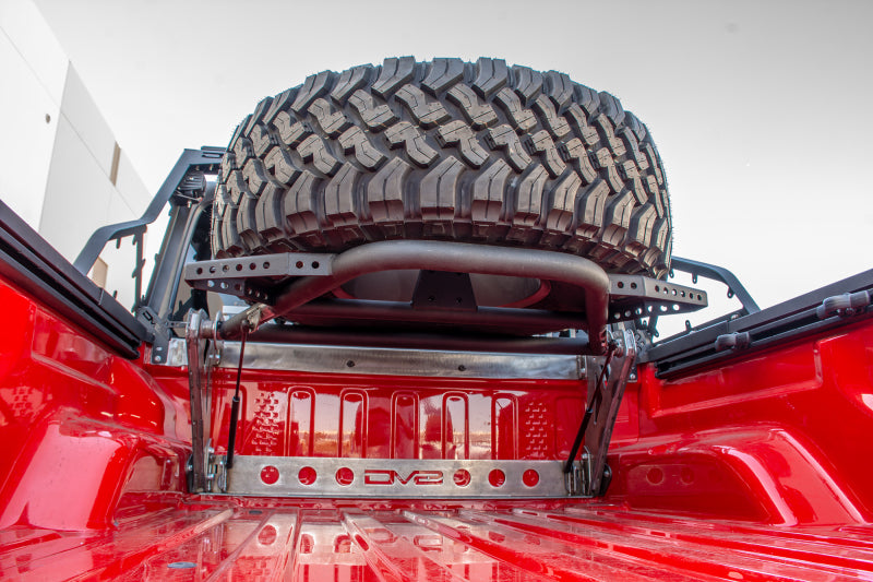 DV8 Offroad 2019+ Jeep Gladiator In-Bed Adjustable Tire Carrier TCGL-01