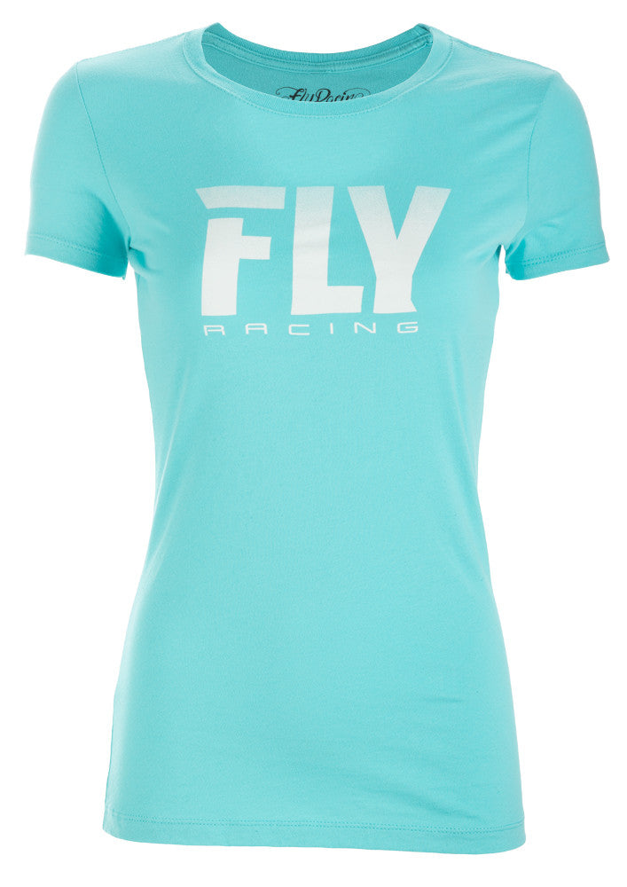 FLY RACING Logo Fade Women's Tee Blue Sm 356-0421S