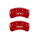 MGP 4 Caliper Covers Engraved Front & Rear 300 Red finish silver ch 32016S300RD