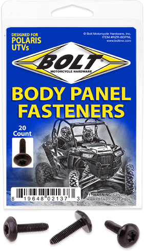 BOLT Utv Body Panel Fasteners M6x24 Body Panel Screws  20pk RZR-BDPNL
