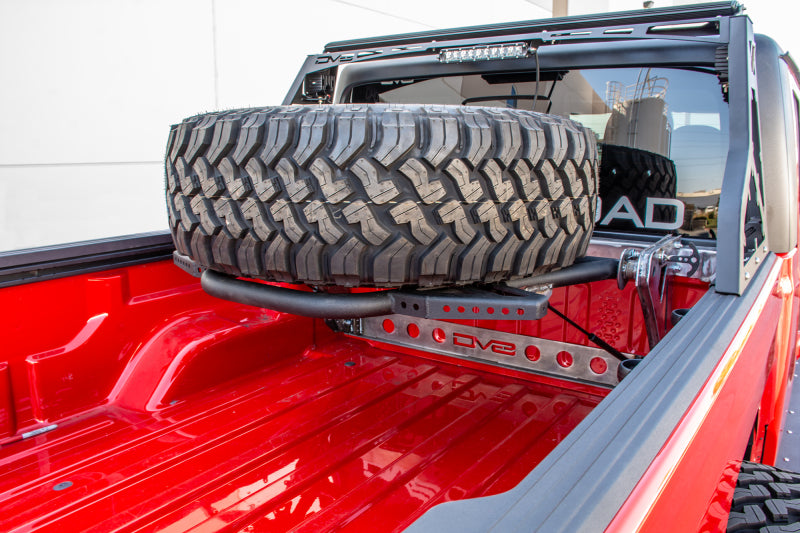 DV8 Offroad 2019+ Jeep Gladiator In-Bed Adjustable Tire Carrier TCGL-01