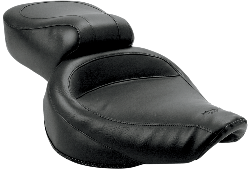 MUSTANG Vintage Style Seat - Wide - Smooth - Black - Dyna 75680