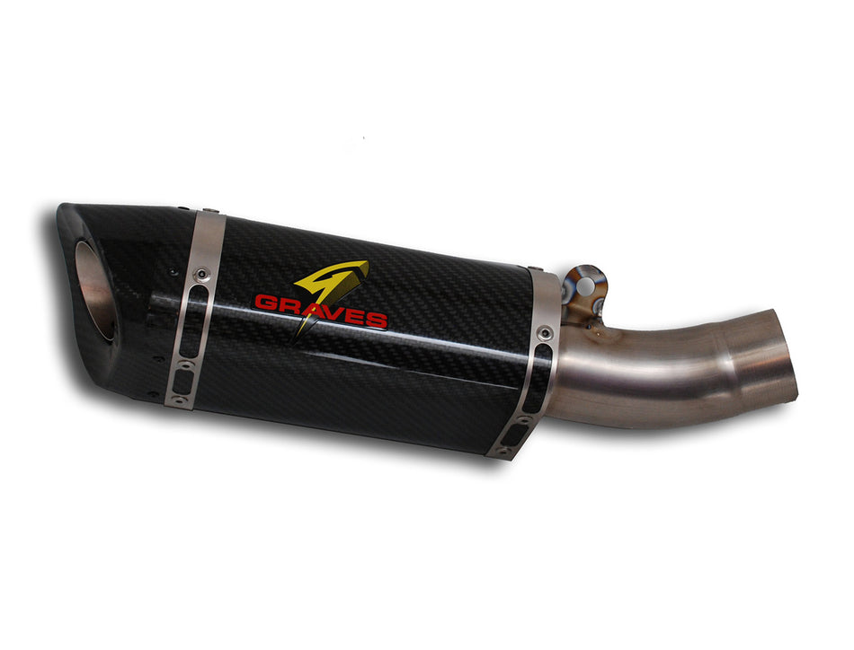 Graves motorsports carbon slip-on exhaust zx6r 2013-2018 (636)/ zx6r 09-18
