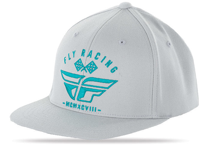 FLY RACING Fly Revel Hat Grey/Teal L/X 351-0636L