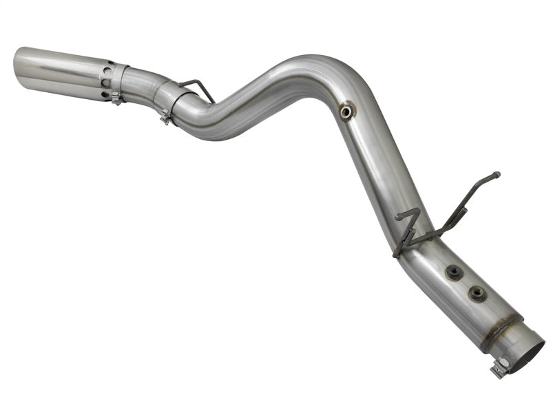 aFe LARGE BORE HD 5in 409-SS DPF-Back Exhaust w/Polished Tip 2017 GM Duramax V8-6.6L (td) L5P 49-44085-P