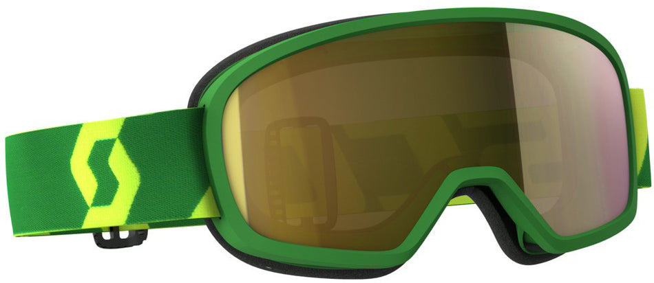 SCOTT Buzz Pro Goggle Green/Yellow W/Gold Chrome Lens 262602-1412324
