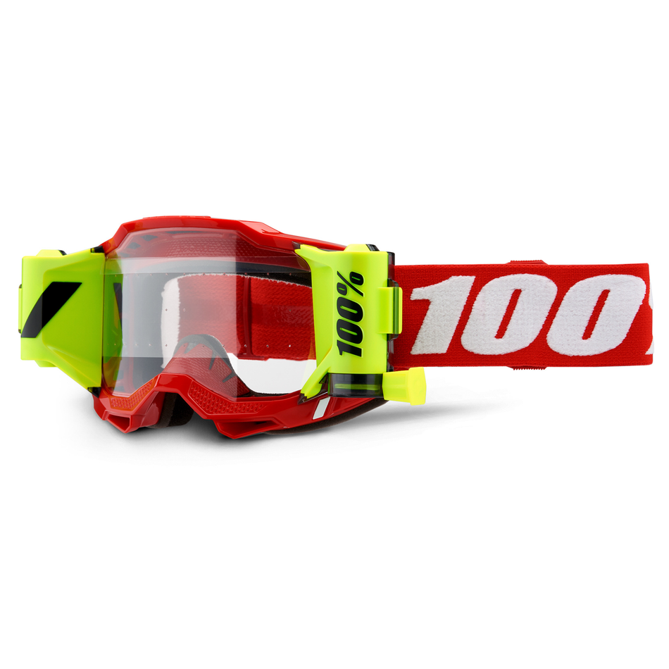 100% Accuri 2 Forecast Goggles - Neon Red - Clear 50017-00004