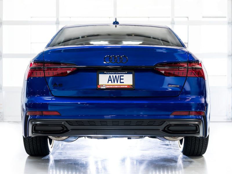 AWE Audi 2019-2023 C8 A6/A7 3.0T Touring Edition Cat-back Exhaust- Turn Downs 3015-31003