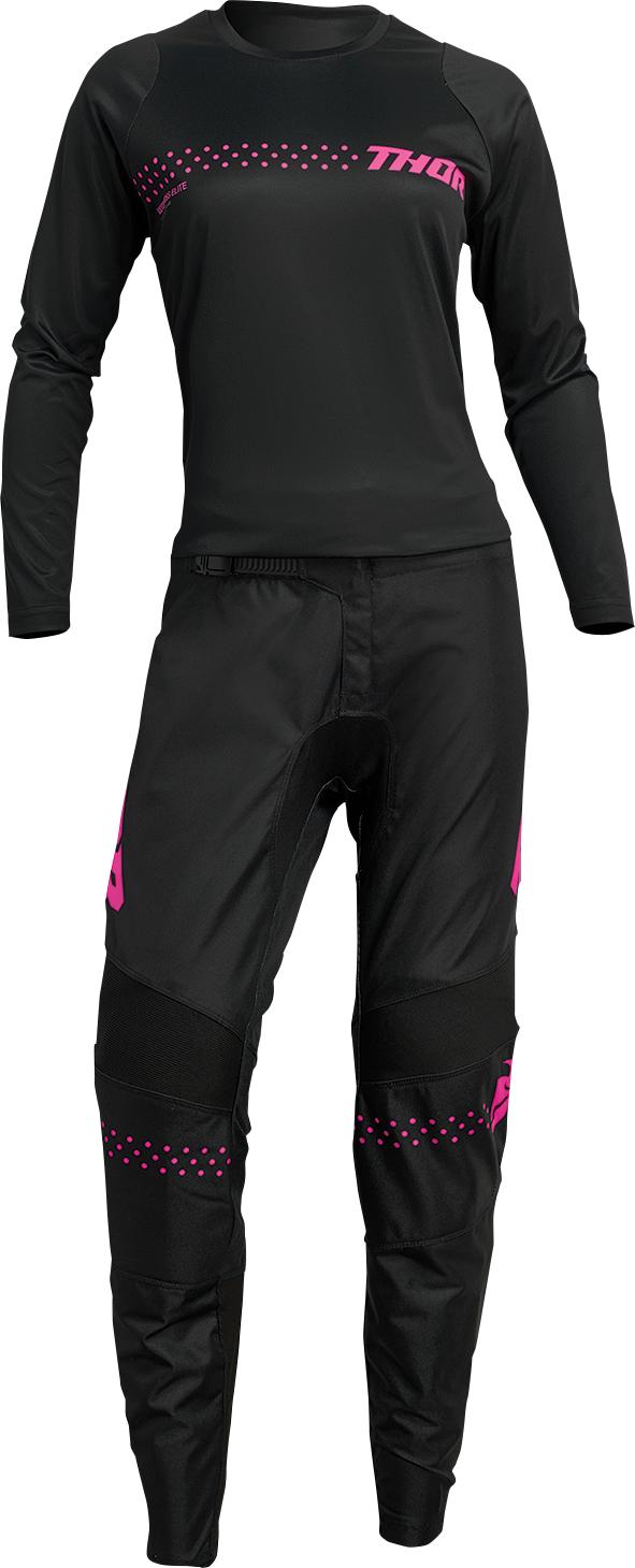 THOR Women's Sector Minimal Jersey - Black/Pink - XS 2911-0247