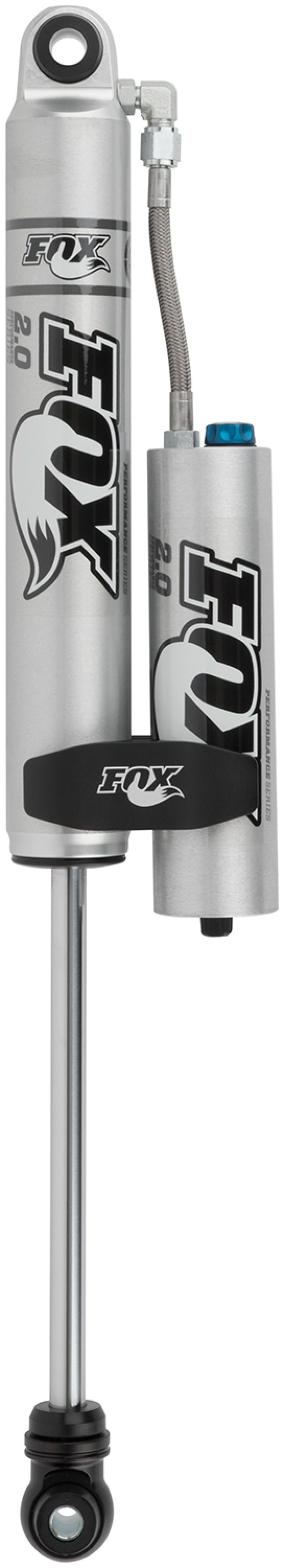 Fox 2.0 Factory Series 8.1in. Smooth Body R/R Shock w/CD Adj. (Alum) Std Travel / Eyelet Ends - Blk 985-26-051