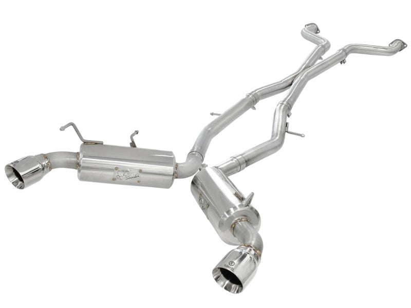 aFe Takeda 2.5inch SS Exhaust Cat-Back 09-13 Nissan 370Z V6 3.7L Polished Tips 49-36107