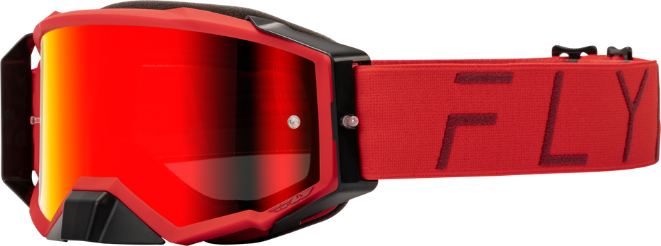 FLY RACING Zone Pro Goggle Red W/ Red Mirror/Smoke Lens 37-51911