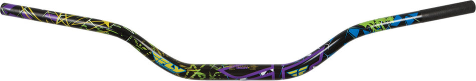 FLY RACING Aero Tapered Graphic Bar Cr High (Purple/Black Firework) MOT-102-7-SSAS PU/BK