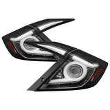 Spyder 16-19 Honda Civic 4 Door Light Bar LED Tail Lights - Black - ALT-YD-HC164D-LB-BK 5086051