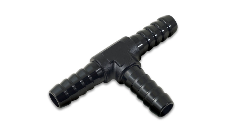 Vibrant 3/16in Barbed Tee Adapter - Black Anodized 11424