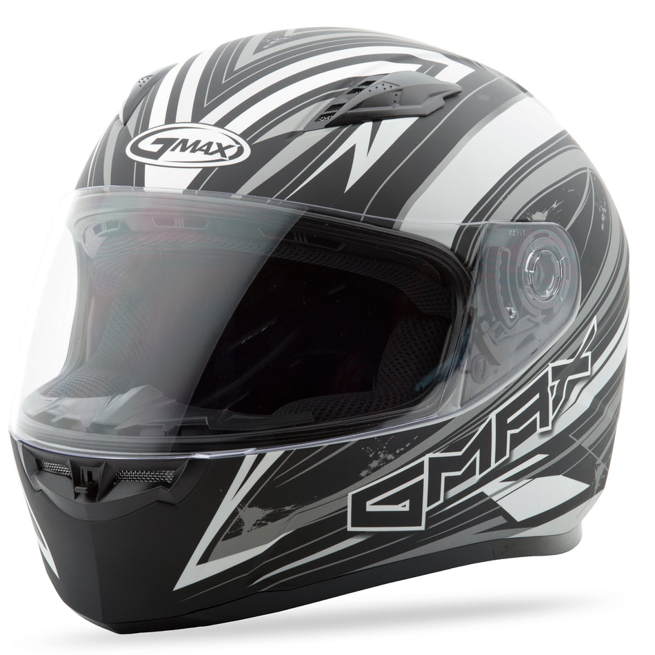 GMAX Ff-49 Full-Face Warp Helmet Matte Black/Silver Sm G7491454 TC-17