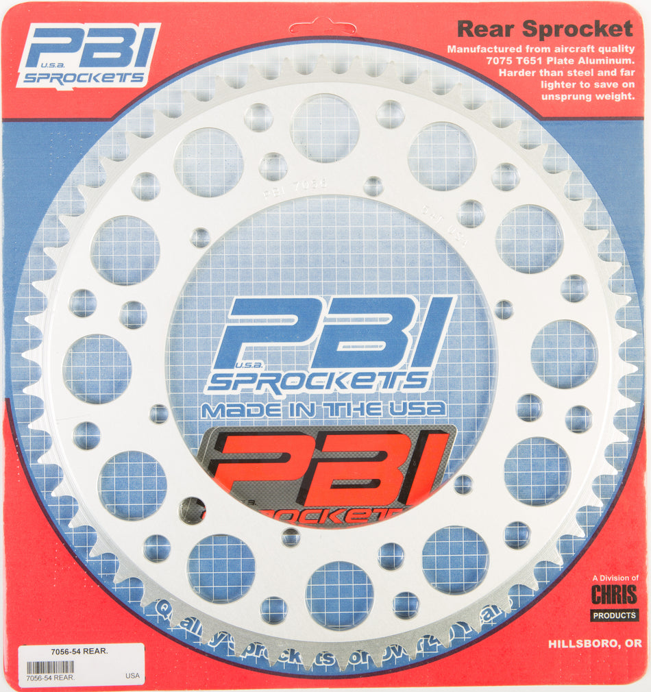 PBIRear Sprocket Aluminum 54t-520 Yam7056-54-3