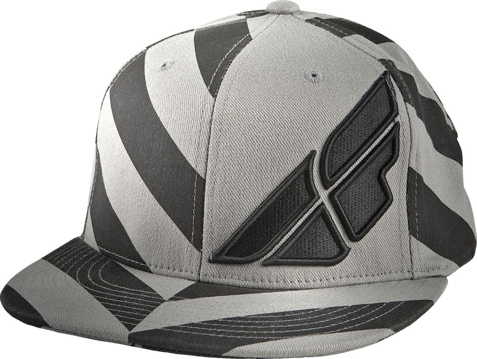 FLY RACING Fat Stripe Hat Black/Grey Yout H 351-0030Y
