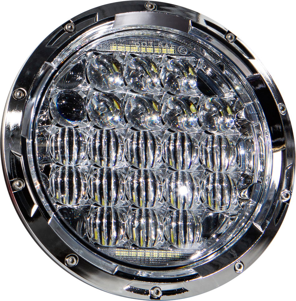 HARDDRIVE Led Headlight 7" 90w Chrome 820-0363