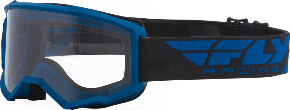 FLY RACING Focus Goggle Blue W/Clear Lens FLA-002