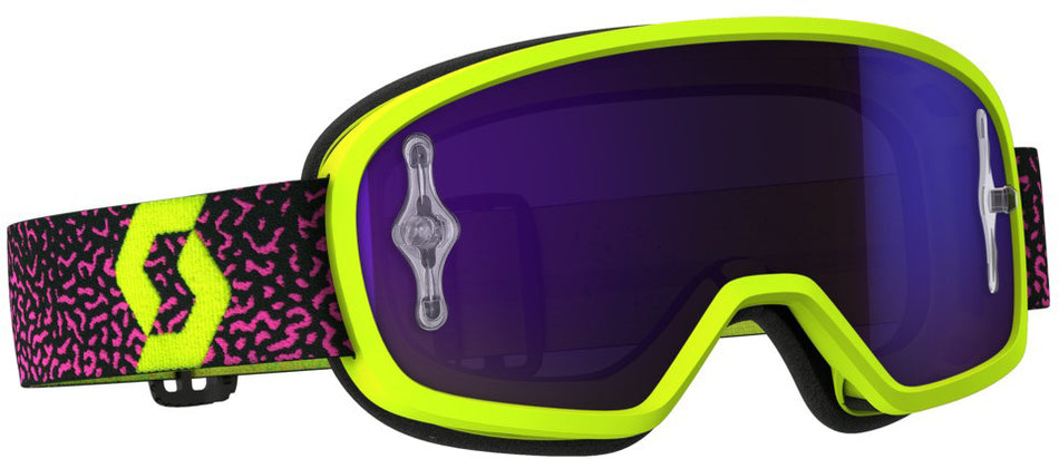 SCOTT Buzz Pro Goggle Yellow/Pink W/Purple Chrome Lens 262602-4758281