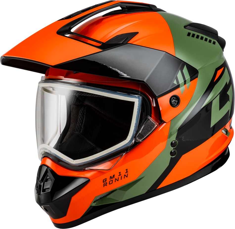 GMAX Gm-11 Ronin Helmet Orange/Grey/Black 3x A11151189