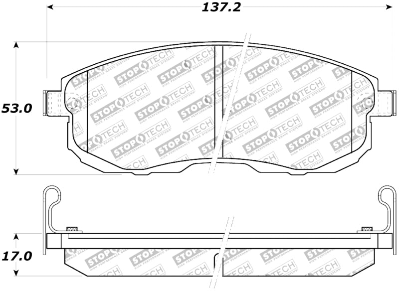 StopTech Street Touring 02-05 Infiniti G35 / 07-09 Nissan Altima/Sentra Front Brake 308.0815