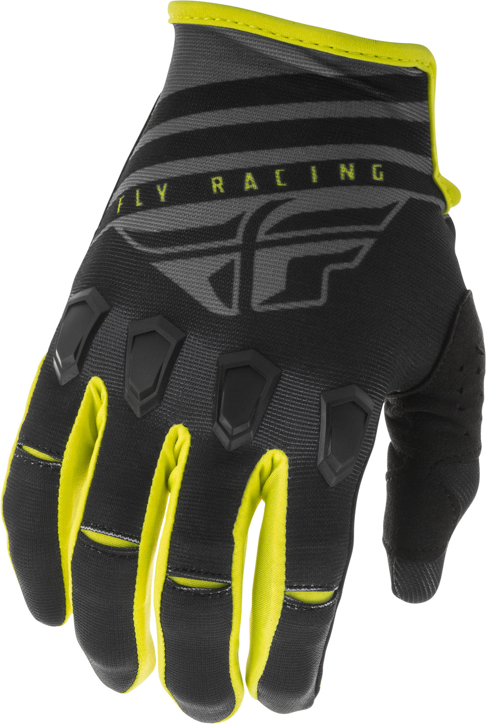 FLY RACING Kinetic K220 Gloves Black/Grey/Hi-Vis Sz 04 373-51504