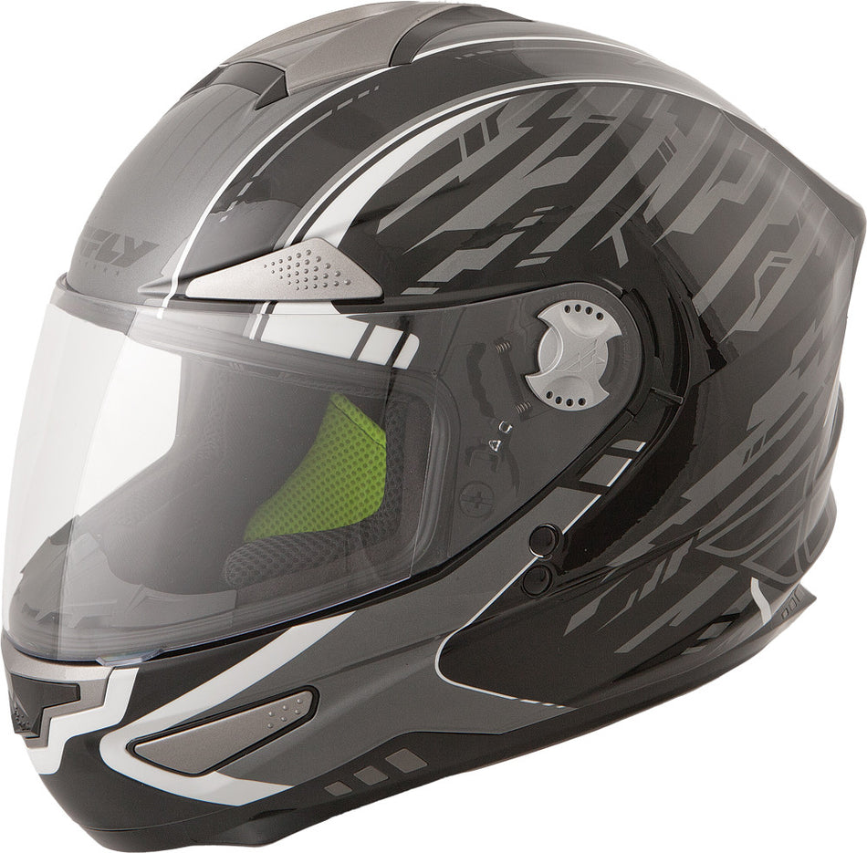 FLY RACING Luxx Shock Helmet Black/Silver Lg F73-8310L TC-12