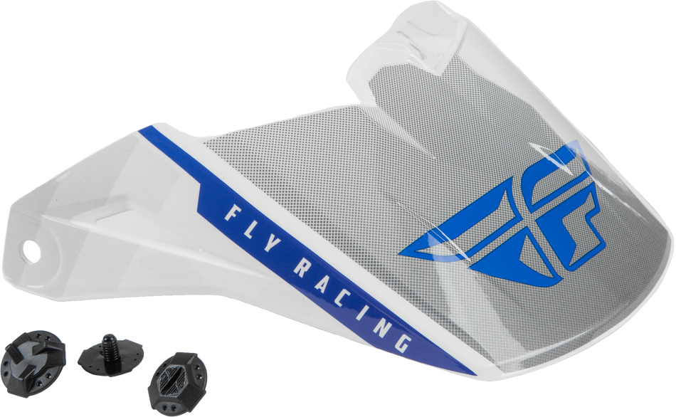 FLY RACING Kinetic Drift Helmet Visor Blue/Charcoal/White F73-88202