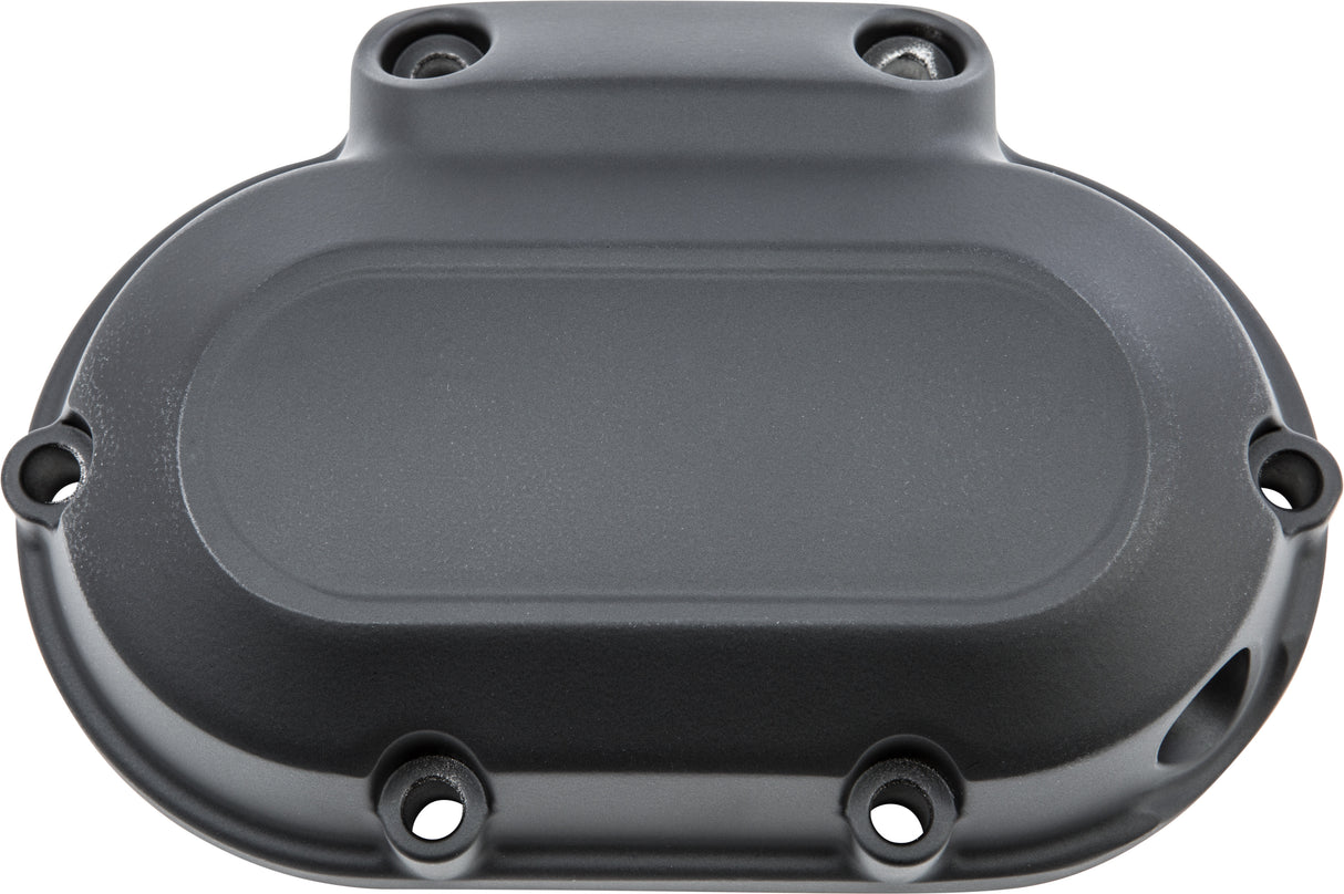 HARDDRIVE Trans Side Cover Flat Black 6 Twin Cam 07-17 & Dyna 06 302227