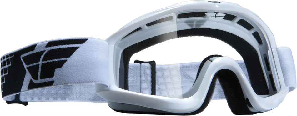 FLY RACING Focus Adult Goggle White W/Cle Ar Lens 37-2204