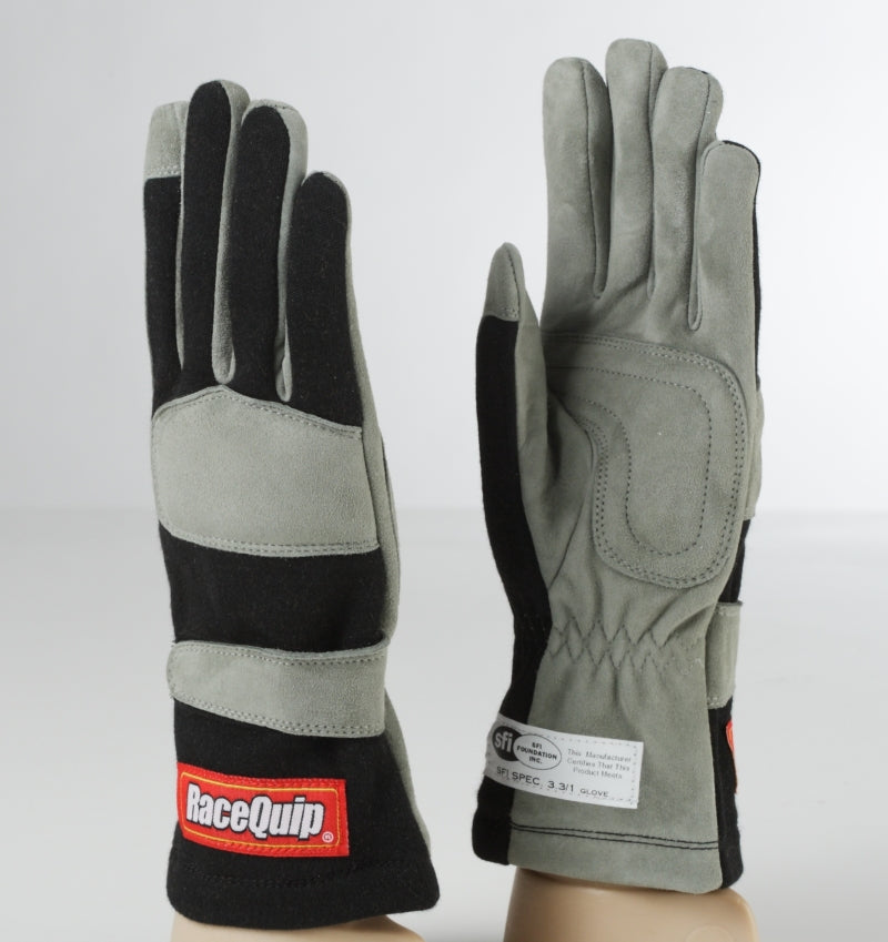 RaceQuip Black 1-Layer SFI-1 Glove - XL 351006