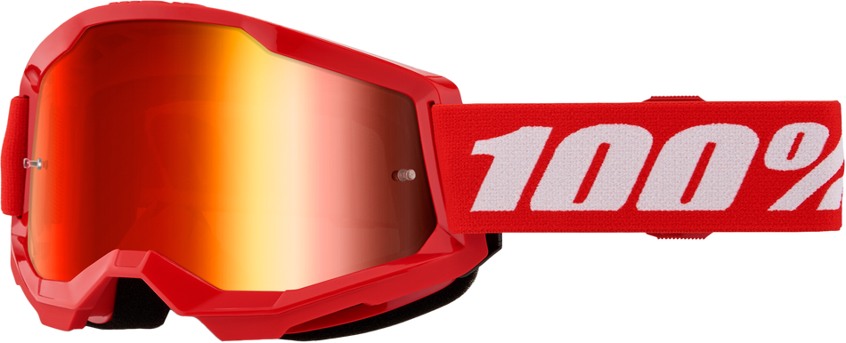 100% Strata 2 Goggle Red Mirror Red Lens 50028-00018