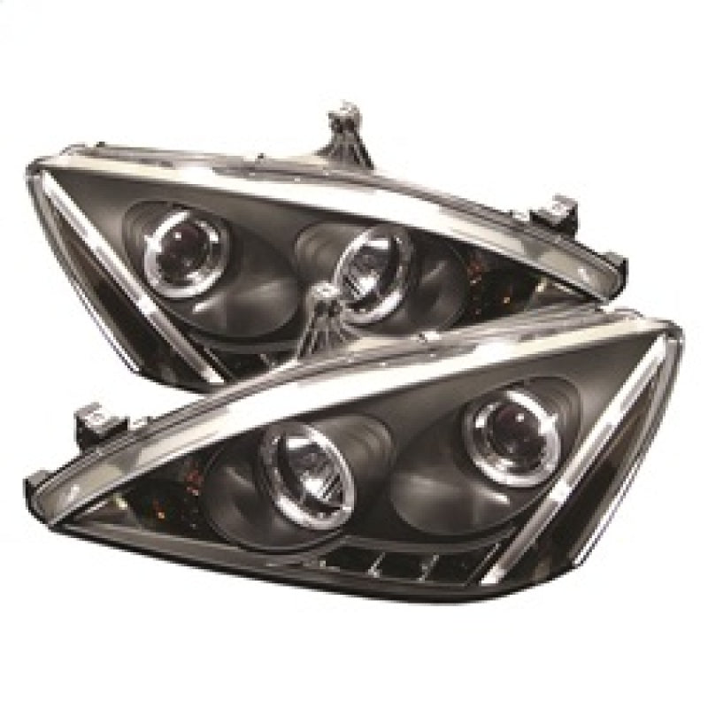 Spyder Honda Accord 03-07 Projector Headlights LED Halo Amber Reflctr LED Blk PRO-YD-HA03-AM-BK 5010636