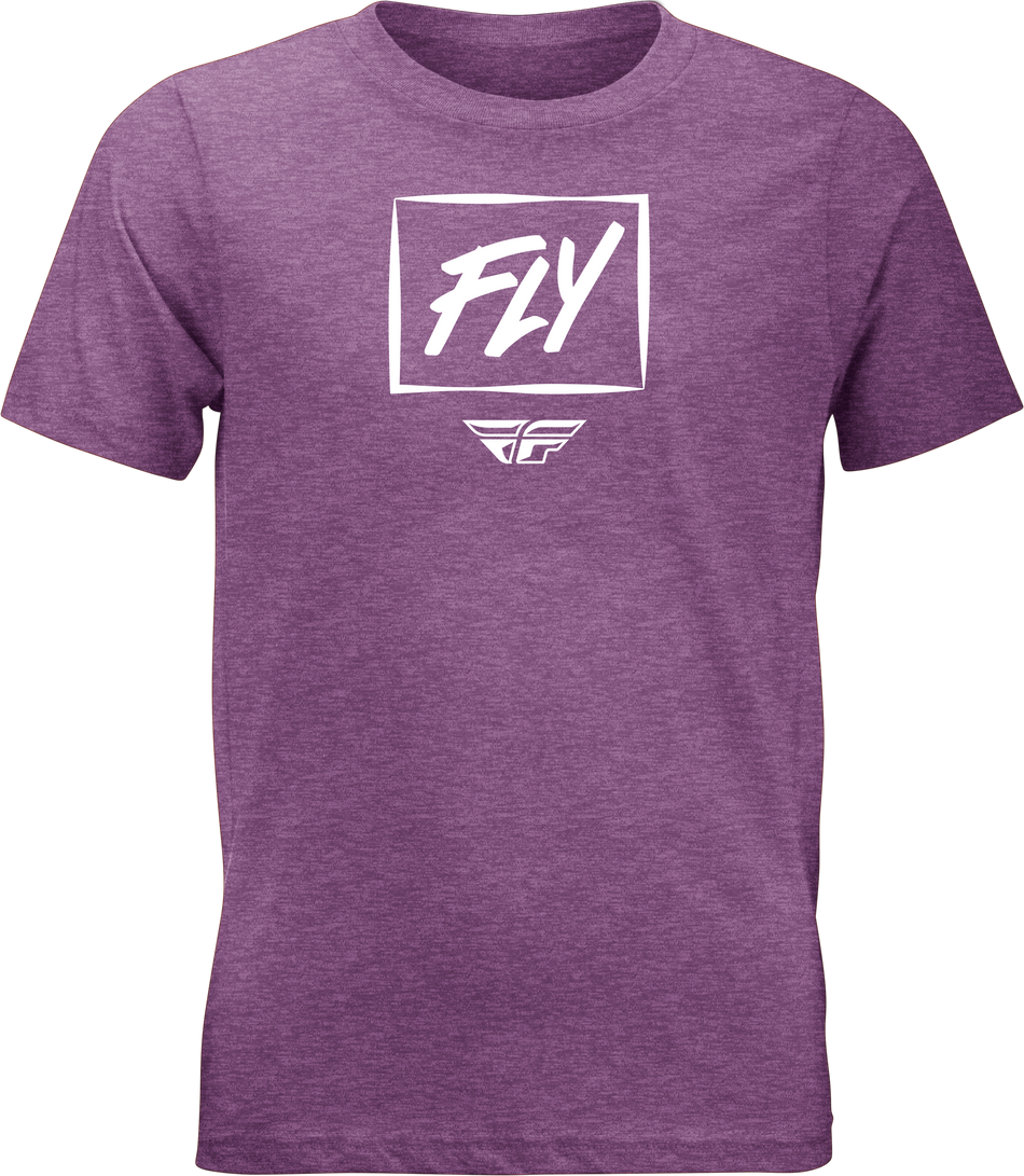 FLY RACING Youth Fly Zoom Tee Purple Heather Ys 356-0078YS