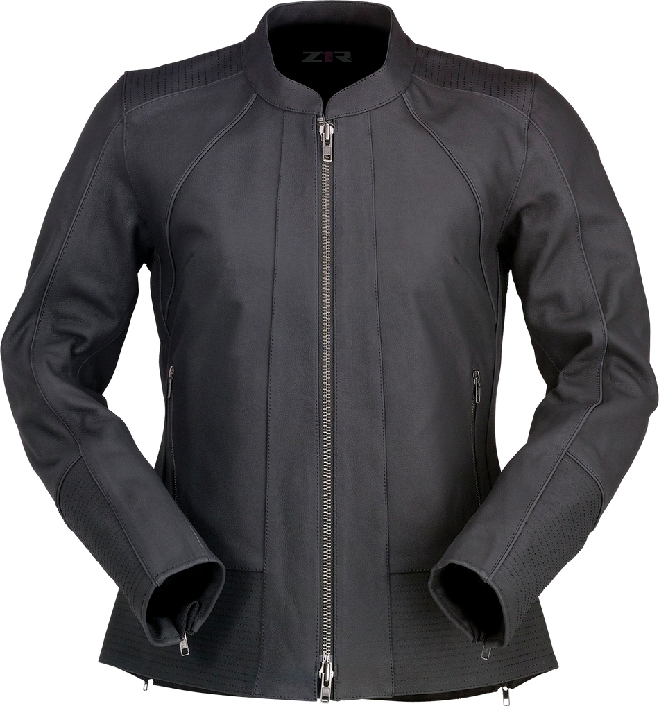 Z1R Women's Matchlock Leather Jacket - Black - Medium 2813-1027
