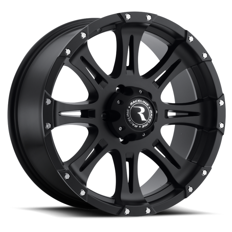 Raceline 981 Raptor 16x8in / 6x139.7 BP / 0mm Offset / 106.1mm Bore - Satin Black Wheel 981-68060