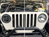 Raxiom 97-18 Jeep Wrangler TJ/JK Axial Series LED Headlights- Black Housing (Clear Lens) J108039