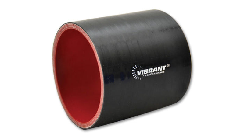 Vibrant 4.25in I.D. x 3in Long Gloss Black Silicone Hose Coupling 19819