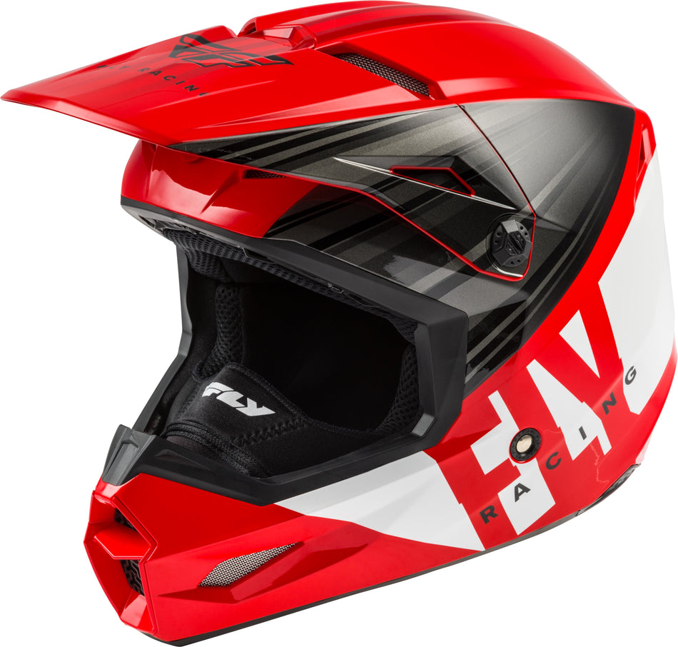 FLY RACING Kinetic Cold Weather Helmet Red/Black/White 2x 73-49442X