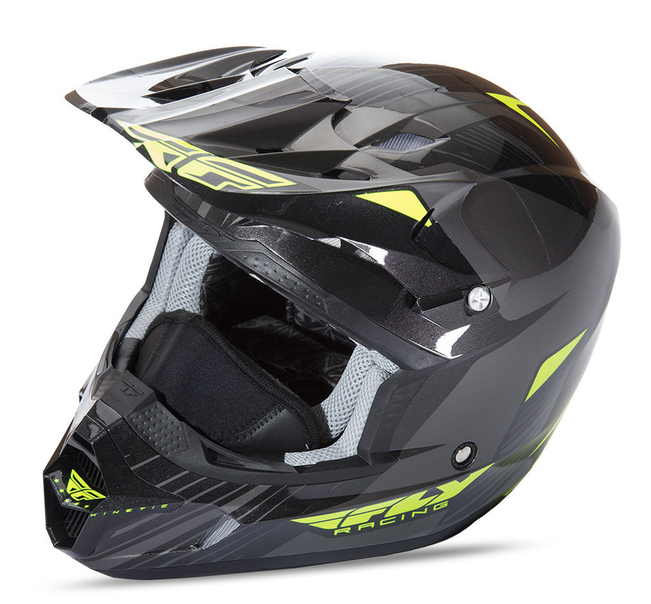FLY RACING Kinetic Pro Cold Weather Helmet Hi-Vis/Black 2x 73-49372X